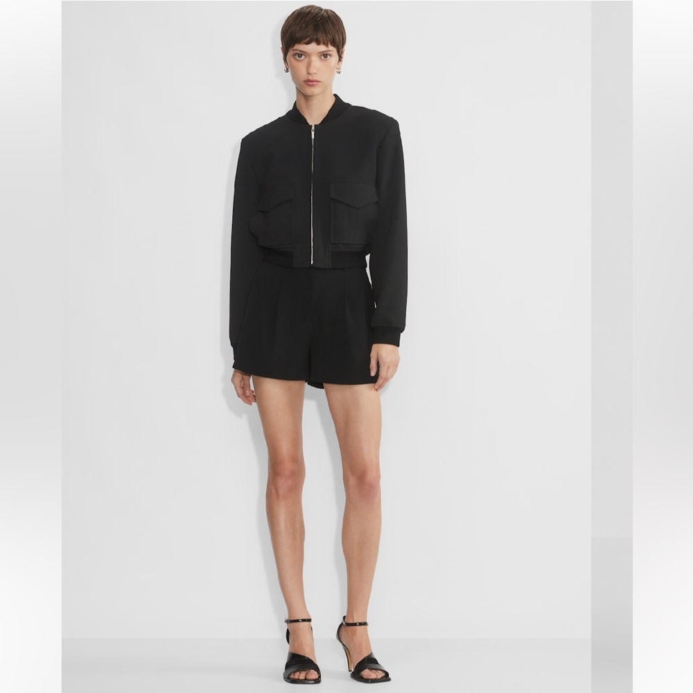 Aritzia Babaton Pleated Mini Shorts